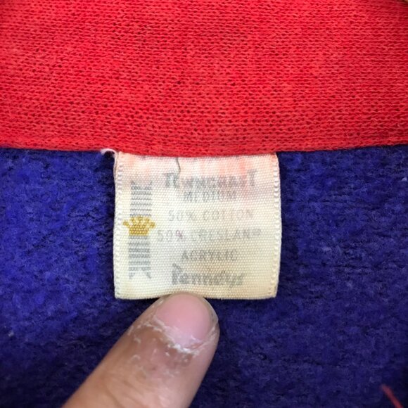 Vintage Penny 60's Patchwork Quarter Zip T‎ shirt size M - Picture 9 of 10